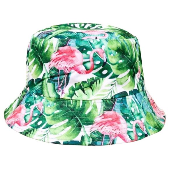 Tropical Flamingo Bucket Hat - Picture 1 of 4
